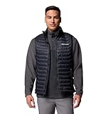 Columbia Men's Powder Pass Hybrid Vest, Puffer Vest Body Warmer, Black, L