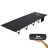 FreiZelt Camping Cot Folding Bed Lightweight Aluminum Poles Compact Portable Camp Bed Easy to Build Resilient Camping Bed for Tents