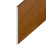 Upvc Flat Plastic Board Golden Oak - 100mm Wide x 1 Metre Long