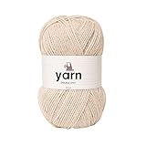 Korbond DK Beige Yarn - 100g Acrylic Wool - Lightweight, Hypoallergenic & Durable Double Knit Crochet Yarn Knitting Wool (290m Total)