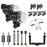 Sea frogs Sf-01 Underwater Lighting Strobe Kit. Includes 2x Strobes, 2x Float Balls, 6x Extension Bars, 1xoptical Fiber Cable, 1x Aluminium Tray For Seafrogs Housing