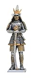 Bronze Gifts Samurai Warrior Wearing Mask Pewter Figurine