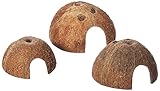 Trixie Three Coconut Hideaway Home, 10 x 12 x 8 cm, Pack of 3