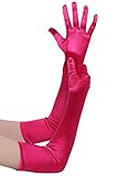 Babeyond women's classic satin gloves, Audrey Hepburn 1920's style gloves; elbow to wrist length 52/55 cm - -