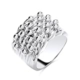 Old English Jewellers Sterling Silver 925 Heavy Men's Gent's Solid Chunky Keeper Ring - Large Ring - Available in Sizes R to Z+3 - Classic Silver Jewellery For Men (Z+1)