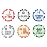 Funny Golf Ball Marker Set Poker Chip Edition - Great Novelty Golf Gift For A Bad Putter