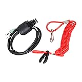 Disenparts Kill Stop Switch Safety Tether Lanyard 6E9-82575-09 6E9-82575-00/01/02-00 Compatible with Yamaha Compatible with Tohatsu Outboard Motor 6HP 8HP 9.9HP 15HP-40HP 2/4 stroke