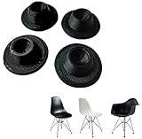 SplashNcolor 4-Pack Chair Glides Replacements for Eames Eiffel Style Chair Leg Cover Furniture Feet Black (8 Glides (Two Chairs))