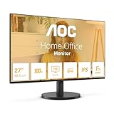 AOC 27B3HA2 - 27 Inch FHD Monitor, 100Hz, IPS, 1ms, FlickerFree, Speakers, 3 sided Frameless, LowBlue Light (1920 x 1080, 250 cd/m2, HDMI 2.0 / DP 1.4)