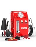 PAKOWIN DC 12V Automotive Smoke Machine Leak Detector with Pressure Gauge, EVAP Vacuum Diagnostic Tester for Multifunction Piping System - Red