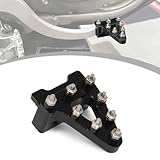 Runfarr Motorcycle Brake Pedal,CNC Aluminum Billet Rear Brake Pedal Step Tip for Pit Bike Dirt Bike Motocross Enduro Supermoto-Black