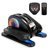Chiidou Under Desk Elliptical Machine, Adjustable Speeds Pedal Exerciser with Remote Control & LCD Monitor, Quiet Portable Leg Exerciser Trainer for Senior Adults