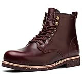 SL-Saint Men's Handmade Soft Toe Classic Boots Waterproof-Leather Cowhide/Wool Fashion Comfort Shoes (Leather Lining, Brown, Adult, Men, 9, Numeric, UK Footwear Size System, Medium)