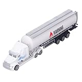 HELEVIA Oil Tanker Truck Model High Simulation Interactive Realistic Alloy Tank Truck Trailer Toy for Children and Parents