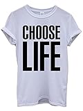 Choose Life Unisex T-Shirt Men Women 80's Funny Nerd Geek White