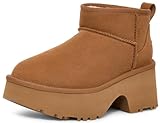 UGG Womens Classic Ultra Mini New Heights Suede Chestnut Boots 5 UK
