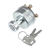 X AUTOHAUX Ignition Switch with Keys Fit for Mitsubishi Tractors D1300 D1500 D1650 D1800 D1850 D2000 D2300 D2350 - Pack of 3