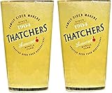 2 x Thatchers Pint Glass Conical (Pair). Beer Glasses