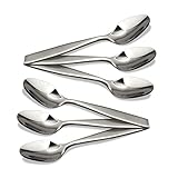 CAMRI Teaspoons Set of 6 - Stainless Steel Tea Spoons 6, Tea Spoon for Coffee & Dessert, 5.2 inches, Heavy Duty, Dishwasher Safe, Spoon Set for Home Kitchen & Restaurant (C4 - Pack of 6)