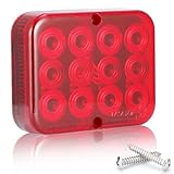 SPARKMOTO 1 x LED Trailer rear fog lights, 12V Universal led fog lights for trailer,caravan,truck,Waterproof Auxiliary LED rear fog light, With cable, E11 Approval