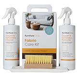 Furniture Clinic Fabric Care Kit | Includes: 500ml Cleaner, 500ml Protector, Microfibre Cloth & Cleaning Brush for Use on Clothing, Carpet, Upholstery | Works on All Fabric Types
