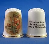 Birchcroft Porcelain China Collectable Thimble Little Jack Horner Nursery Rhyme