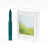 Tom's Studio The Wren – Refillable Everyday Writing Pen (Ivy) | Japanese-Made Tip (0.3–0.5mm) | Anodised Aluminium | Includes Ink Reservoir & 3ml Midnight Ink Sample | Compact Gift for Writers