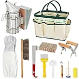 ERMWALR Beekeeper Accessories, Beekeeping Accessories, 12 Pieces Beekeeping Starter Set, J Hook, Frame Handle, Beekeeping Tools and Accessories, for Beekeeping Accessories, Starter Set