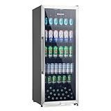 Subcold MAXI250LED Upright Drinks Fridge with Stainless Steel Glass Door | 237L Can Cooler | Lockable Fridge Ideal for Home Bars, Kitchens, and Entertaining Spaces (Stainless Steel)