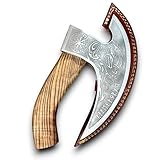 SHOHASS Viking Pizza Cutter Axe Viking Hatchet Pizza Axe Gift Wrapped Viking_Inspired with Premium Leather Cover