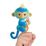 Fingerlings Age 5+ 2023 NEW Interactive Baby Monkey Reacts to Touch – 70+ Sounds & Reactions – Leo (Blue)