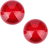 ACC Parts Rear Tail Light Lens Pair Compatible with Land Rover Defender 90 110 130 (1983-2006) & Series III – OEM RTC210 – Red Stop Brake Lamp Cover – Lens Only – Set of 2