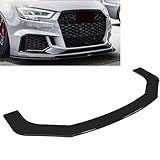 JAMNIK Car Front Splitter for Renault Laguna/Laguna Grandtour Typ T/G/B56/K56 1993-2015, Front Bumper Body Kit for Car Protector Decorative, Car Accessories,ShinyBlack
