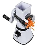 Lakeland Rotary Cheese Food Grater and Slicer 3 Blades Fine & Coarse Grating and Slicing with Suction Base