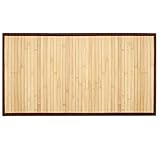 Navaris Natural Bamboo Bath Mat - Water-Repellent Wood Bathmat for Bathroom, Shower, Kitchen and Hallway - Wooden Antislip Floor Mat - 80 x 43 cm