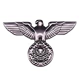 WWII German Visor Cap Eagle Badge WW2 Germany Metal Brooch WWII Germany Brooch Military Army Jewelry Accessory