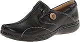 Clarks Unstructured Women's Un.Loop Slip-On Shoe, Black Leather, 8.5 UK