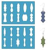 GORGECRAFT 2 Styles Reusable Acrylic Earrings Making Template Fancy Bails Leather Cutting Stencils Jewelry Shape Templates for Earring Making Scrapbooking Painting Art Crafts Supplies 13x9cm