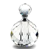 H&D HYALINE & DORA Crystal Vintage Perfume Bottles,Empty Clear Glass Refillable Bottle 10ml