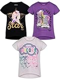 JoJo Siwa Little Girls Graphic Short Sleeve T-Shirt Purple/Black/White 5