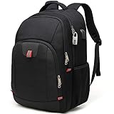 Della Gao Laptop Backpack, Extra Large Anti-Theft Business Travel Laptop Backpack Bag with USB Charging Port, Fit 17 Inch Laptop, Black