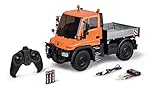 Carson 500907720 1:12 MB Unimog U300 2.4G 100% RTR Remote Controlled Vehicle, RC Vehicle, RC Unimog with Functions, 100% Complete Set, Orange