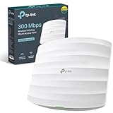 TP-Link EAP110 N300 Access Point, Wireless Access Points, Support Passive PoE,Vlan, Direct Current, Omada Mesh, Easily Mount to Wall or Ceiling, Cloud centralized management, Free Controller Software