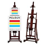 MEEDEN Artist Multi-Function Studio Easel, Beech Wood H-Frame Easel, Painting Easel for Adults, Artist Easel, Floor Easel, Holds Canvas Art up to 77" (Walnut)