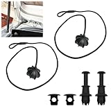 1 Pair Parcel Shelf String Car Rear Parcel Shelf Cords for VW Golf Audi Skoda Hatchback Models Interior Tonneau Cover Strap Cord Hanging Rope Car Auto Trunk Shelf Replacement, with 2 Pcs Buckle