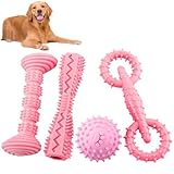 Pr Pet Toys Dog Chew Toys Pet Chew Toys Molar Sticks Interactive Dog Toys Solid Oak Barometer Dog Toys Dog Chew Toys for Aggressive Chewers (PINK)