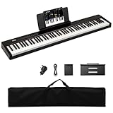 COSTWAY 88 Key Digital Piano, Velocity-Sensitive Full Size Keyboard with French DREAM Audio Source, USB MIDI, Sustain Pedal, Music Stand, Portable Electric Piano for Beginners