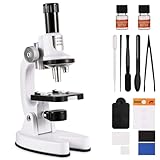 Kids Microscope High Magnification Portable Science Kit With Led Light,Beginner Microscope For Kids,Students Microbiological Observation Preschool Home Study Educational Toys