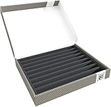Feldherr Storage Box FSLB040 compatible with model railway locomotives, wagons and vehicles - 9 slots for Z gauge horizontal, Amount:1 pcs.