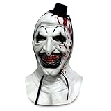 Chuankefanxing Halloween Terrifier Clown Mask, Latex Mask with Headscarf, Scary Killer Clown Masks for Men & Women, Halloween Cosplay Full Head Costume Props for Adult
